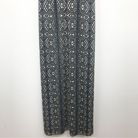 Madewell Blue Gray Geometric Lace Pattern Sleeveless Maxi Dress - Picture 9 of 14